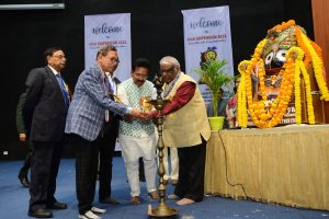 Lighting the lamp to commence the event